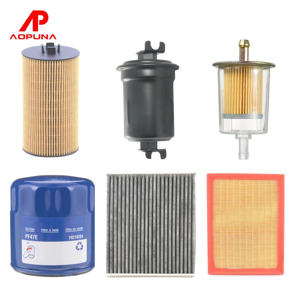 oil filter, fuel fiter and cabin air filter